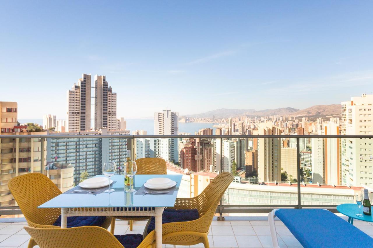 Апартаменти Skyline 10 Gran Terraza Privada Con Vistas Espectaculares Бенідорм Екстер'єр фото